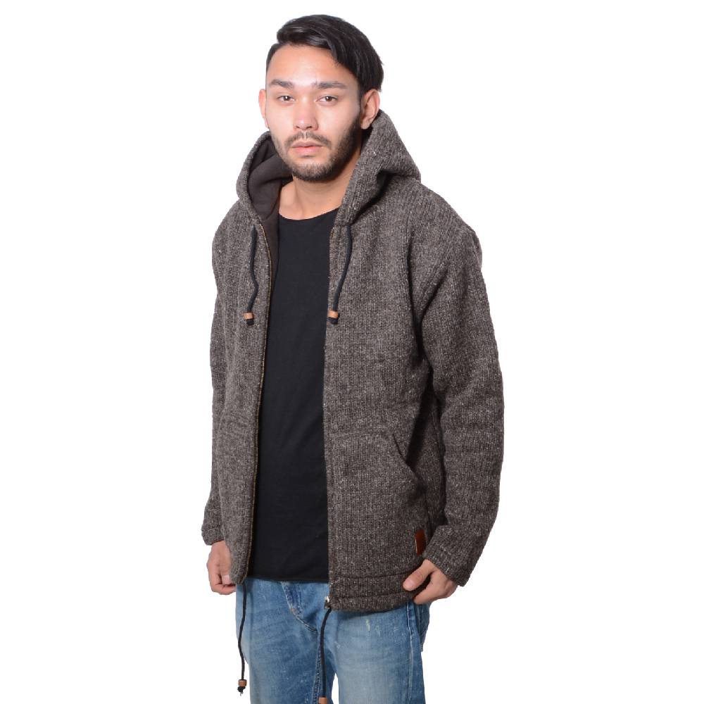Kunst Und Magie Herren Strickjacke Wolle Jacke mit warmen Fleecefutter und Kapuze von Kunst und Magie Letzte 2 Tage