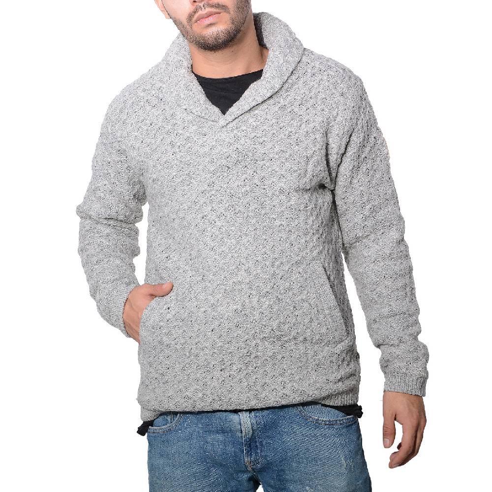 Kunst Und Magie Kunst und Magie Herren Strickpullover Wollpullover mit Schalkragen und warmen Fleecefutter Letzter Tag
