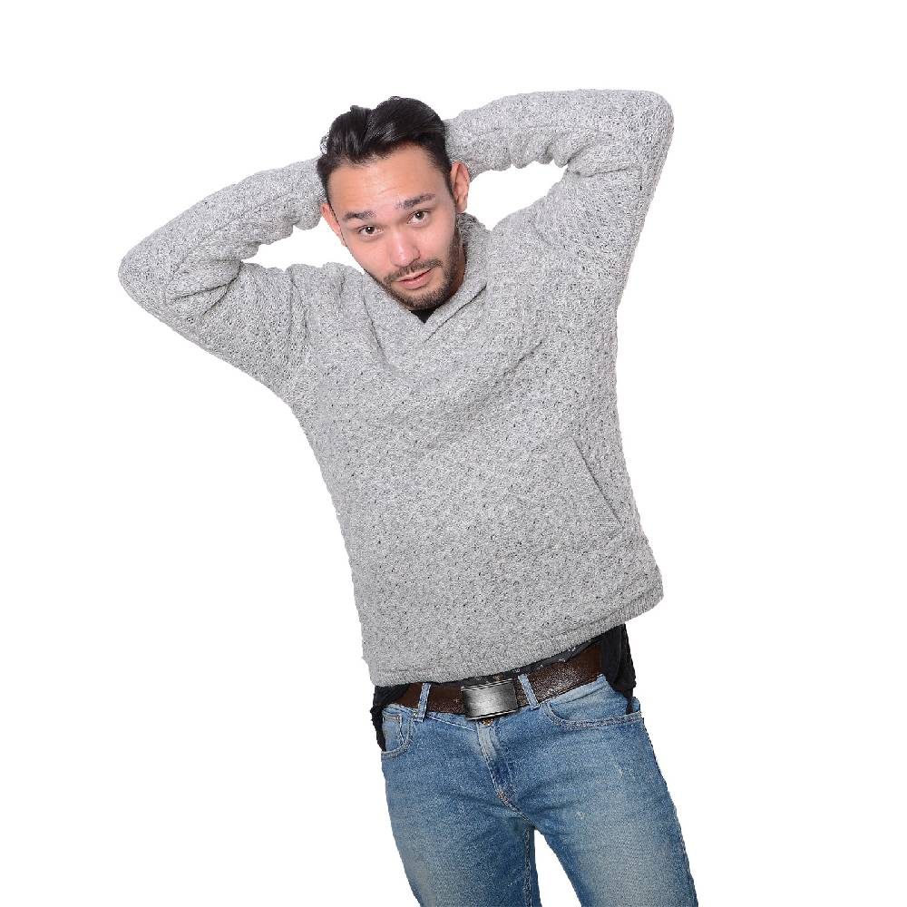 Kunst Und Magie Kunst und Magie Herren Strickpullover Wollpullover mit Schalkragen und warmen Fleecefutter Letzter Tag