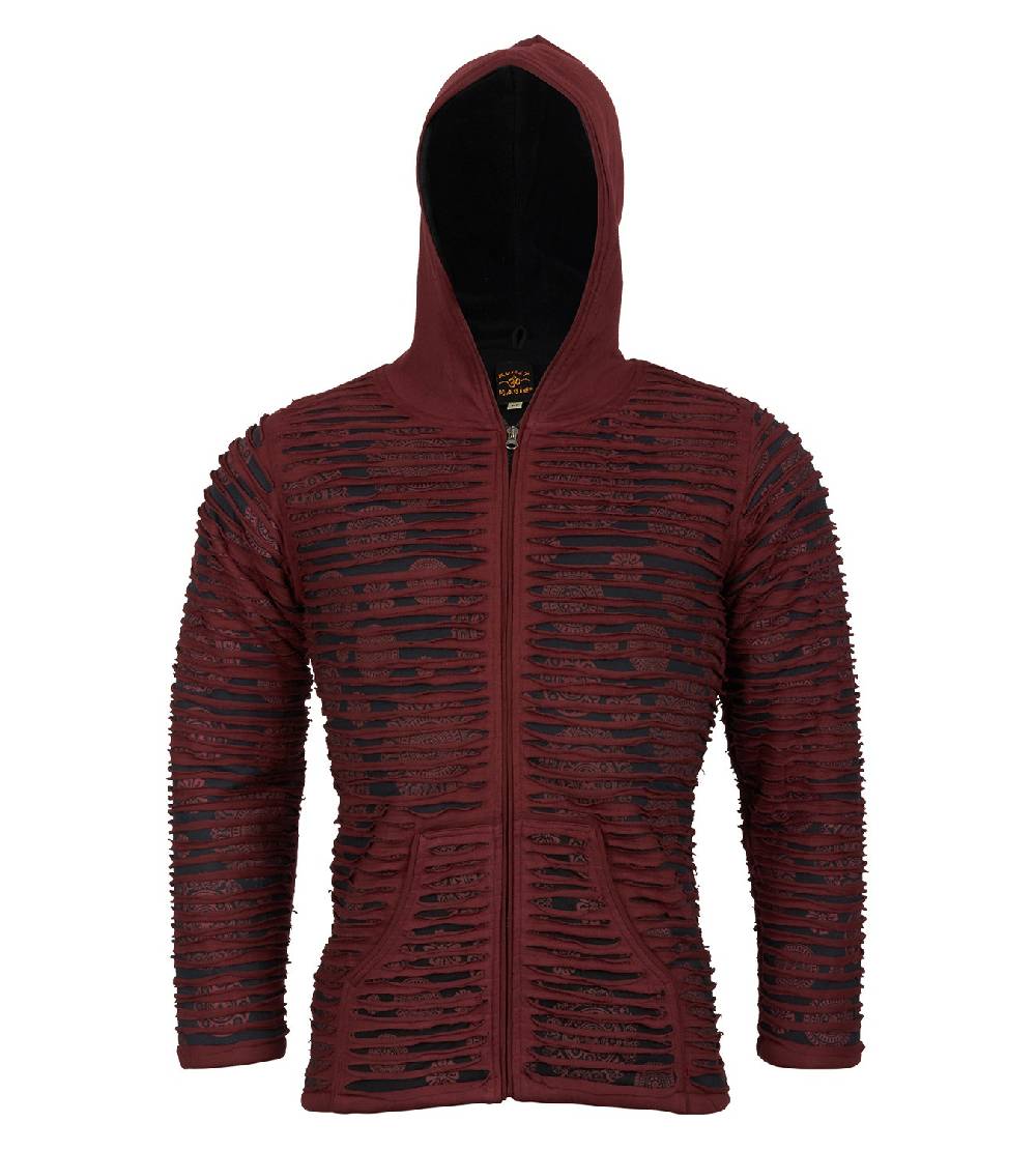 Kunst Und Magie Kunst und Magie Männer Cutwork Goa Jacke mit Kapuze Bis zu 65% Rabatt