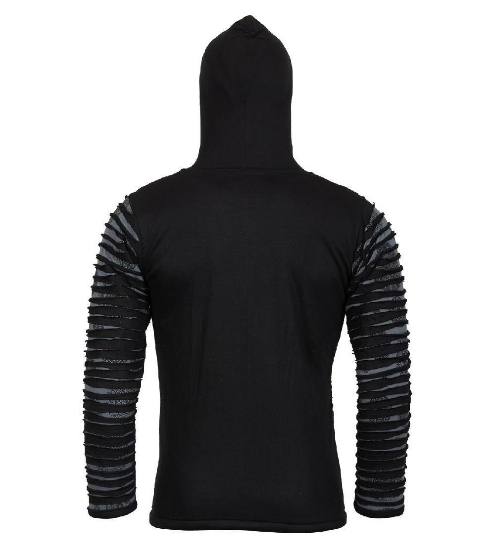 Kunst Und Magie Kunst und Magie Männer Cutwork Goa Jacke mit Kapuze Bis zu 65% Rabatt