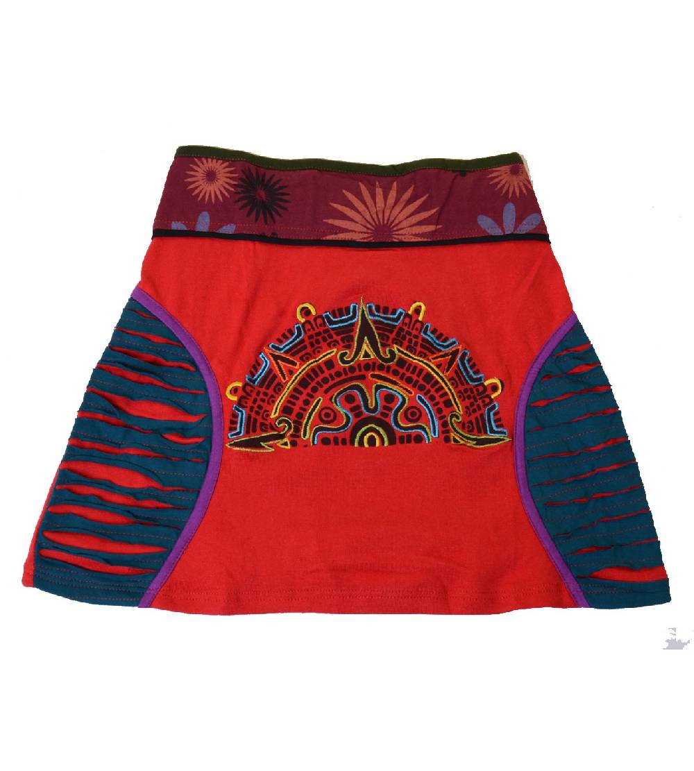 Kunst Und Magie Minirock mit farbigem Bund in Razorcutwork-Style Discount Store für neue Produkte