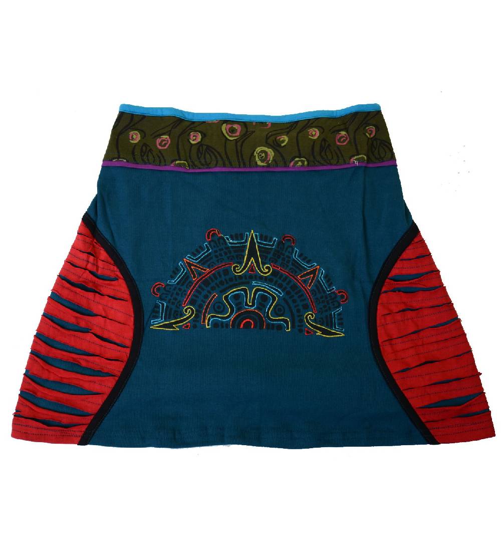 Kunst Und Magie Minirock mit farbigem Bund in Razorcutwork-Style Discount Store für neue Produkte