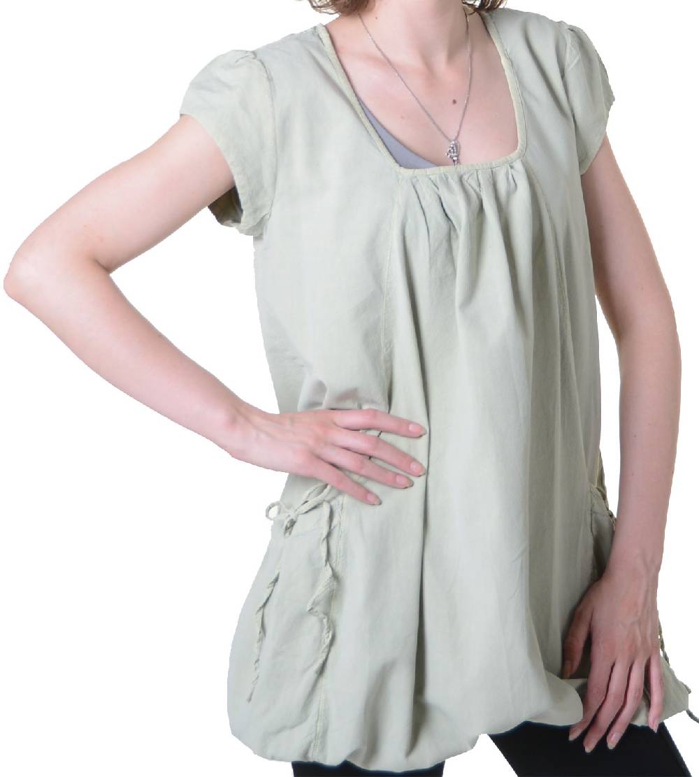 Kunst Und Magie Hippie Sommer-Top Damen Oberteil mit zwei Taschen - Überzieher, Bluse Clearance-Verkauf