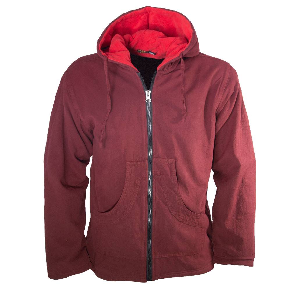 Kunst Und Magie Baumwolljacke mit Fleecefutter und Kapuze - Hippie Jacke mit Reißverschluss Begrenzt auf 3 Tage