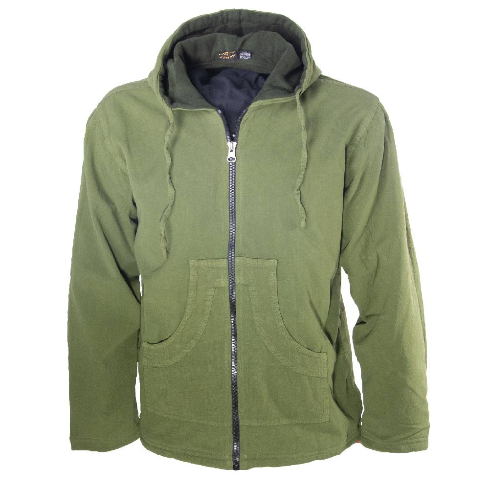 Kunst Und Magie Baumwolljacke mit Fleecefutter und Kapuze - Hippie Jacke mit Reißverschluss Begrenzt auf 3 Tage