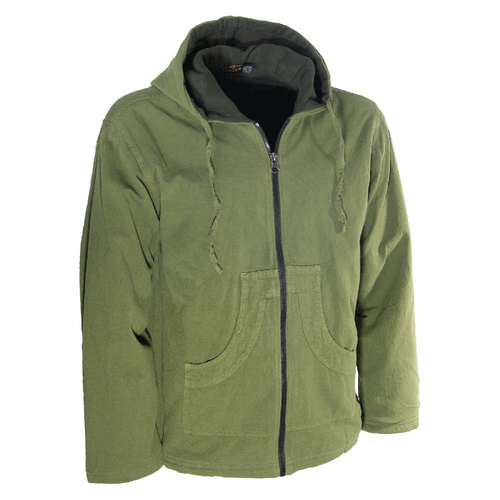Kunst Und Magie Baumwolljacke mit Fleecefutter und Kapuze - Hippie Jacke mit Reißverschluss Begrenzt auf 3 Tage