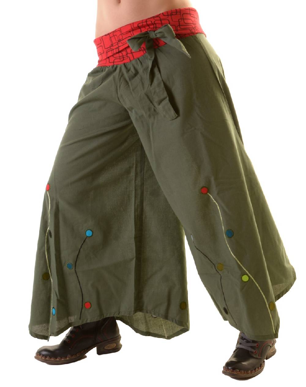 Kunst Und Magie Hosenrock Tanzhose Schlaghose Hippie Goa Boho im Angebot