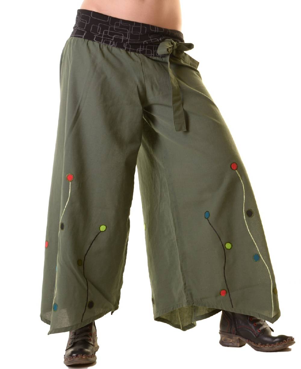 Kunst Und Magie Hosenrock Tanzhose Schlaghose Hippie Goa Boho im Angebot
