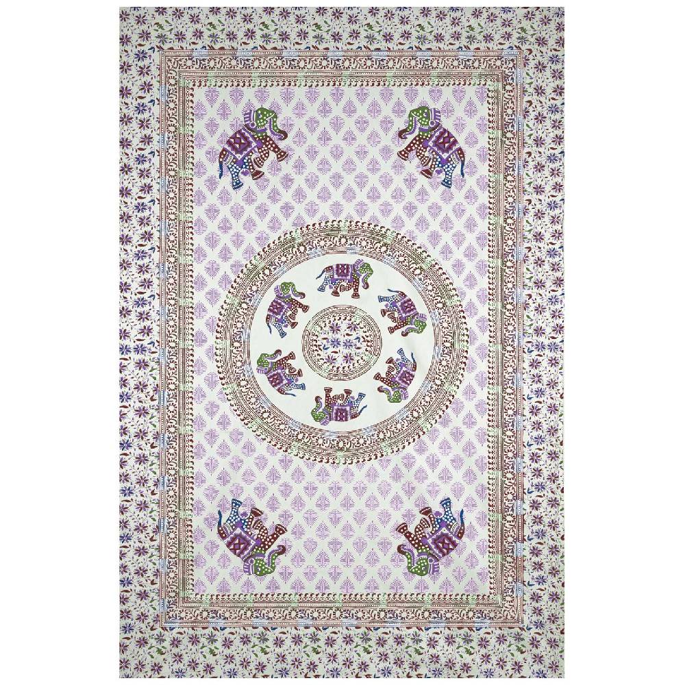 Kunst Und Magie Kunst und Magie Tagesdecke Wandbehang Deko Tuch Elefant Mandala ca 135 x 200cm Flash Sale