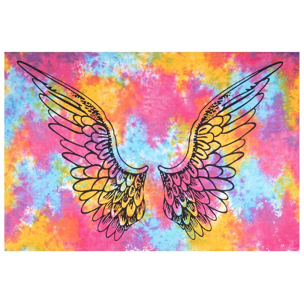 Kunst Und Magie Tagesdecke Wandbehang Bunt Deko Tuch Engelflügel Goa Hippie ca.200 x 140cm Online Shopping