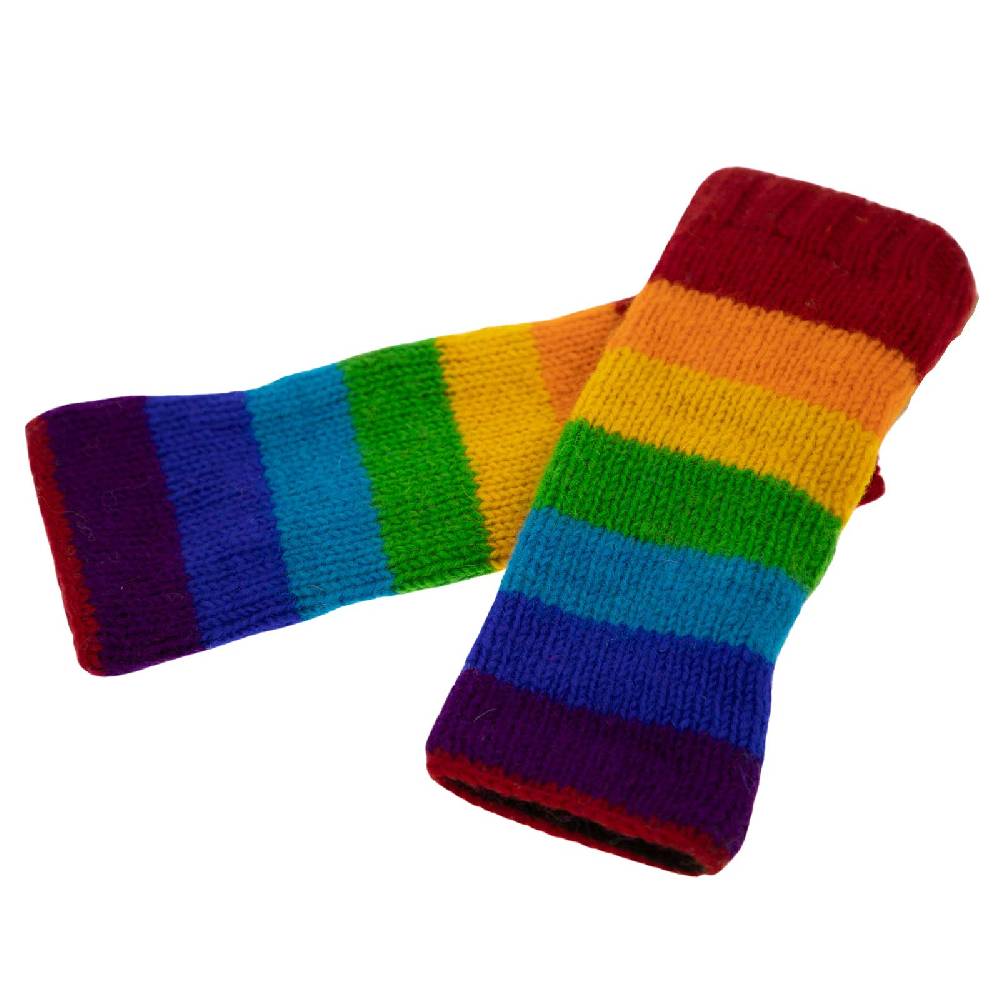 Kunst Und Magie Bunte Regenbogen Armstulpen Stulpen Handwärmer Pulswärmer Handschuhe Wolle Strick Bestseller