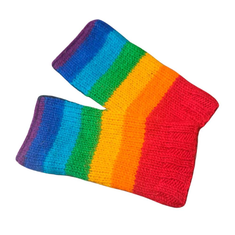 Kunst Und Magie Bunte Armstulpen Stulpen Handwärmer Pulswärmer Handschuhe Wolle Strick Regenbogen Saisonale Angebote