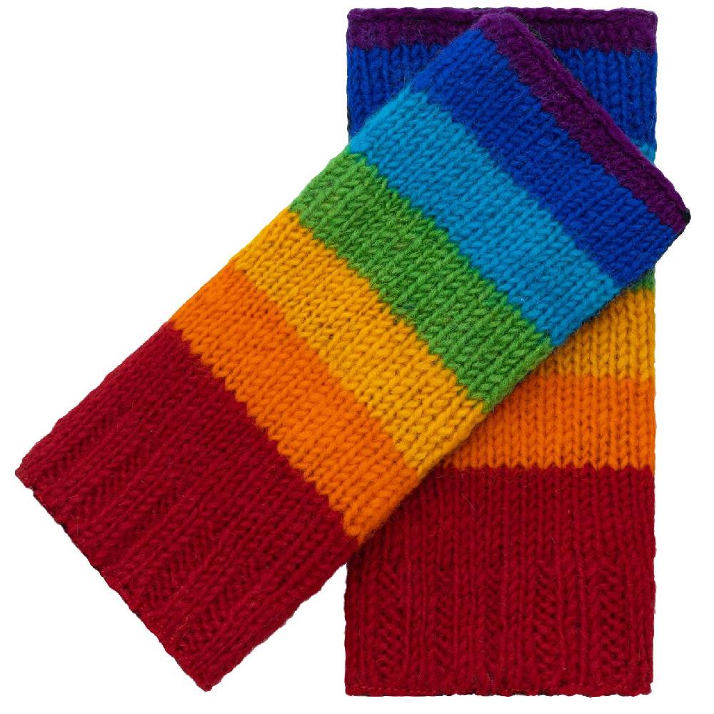 Kunst Und Magie Bunte Armstulpen Stulpen Handwärmer Pulswärmer Handschuhe Wolle Strick Regenbogen Saisonale Angebote