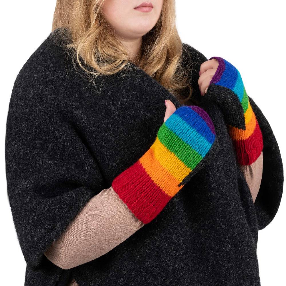 Kunst Und Magie Bunte Armstulpen Stulpen Handwärmer Pulswärmer Handschuhe Wolle Strick Regenbogen Saisonale Angebote