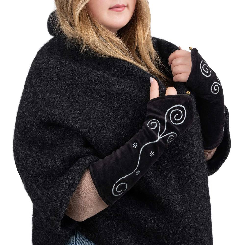 Kunst Und Magie Kunst und Magie Samt Armstulpen Stulpen Handwärmer Armlinge Boho Handschuhe Sonderangebote