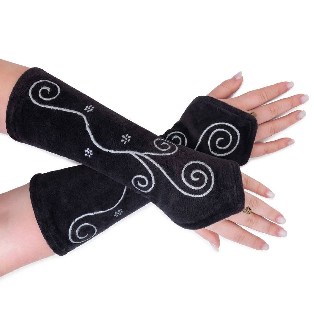 Kunst Und Magie Kunst und Magie Samt Armstulpen Stulpen Handwärmer Armlinge Boho Handschuhe Sonderangebote