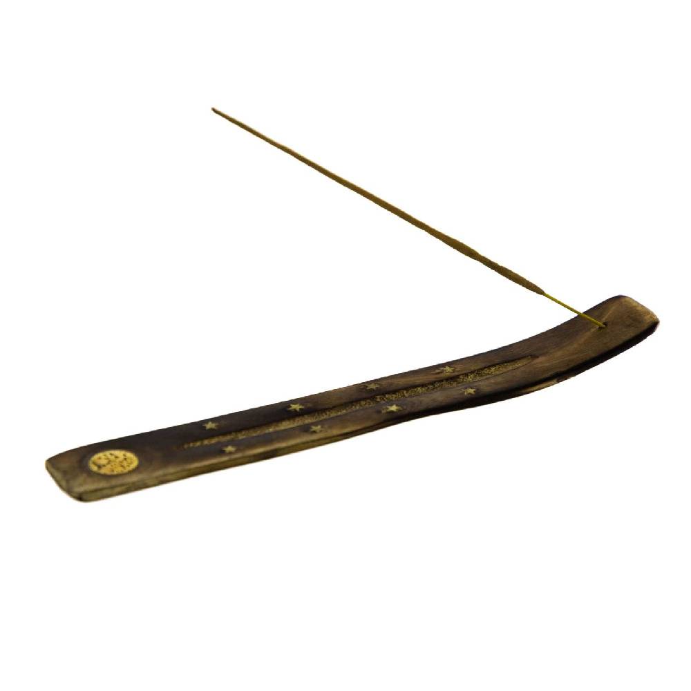 Kunst Und Magie Kunst und Magie Räucherschiffchen Räucherstäbchenhalter aus Holz mit Lebensbaum Neueste Stile