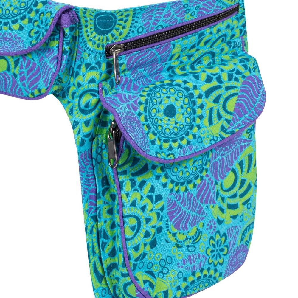 Kunst Und Magie Doppel Bauchtasche Sidebag Gürteltasche Festivaltasche Hippie Goa Hüfttasche Hipbag Versandkostenfrei