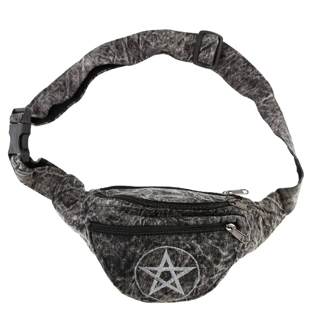Kunst Und Magie Kunst und Magie Bauchtasche Bunte Boho Goa Crossbody Schulter Gürteltasche Hüfttasche Stonewashed Pentagramm Unisex Exklusivangebot