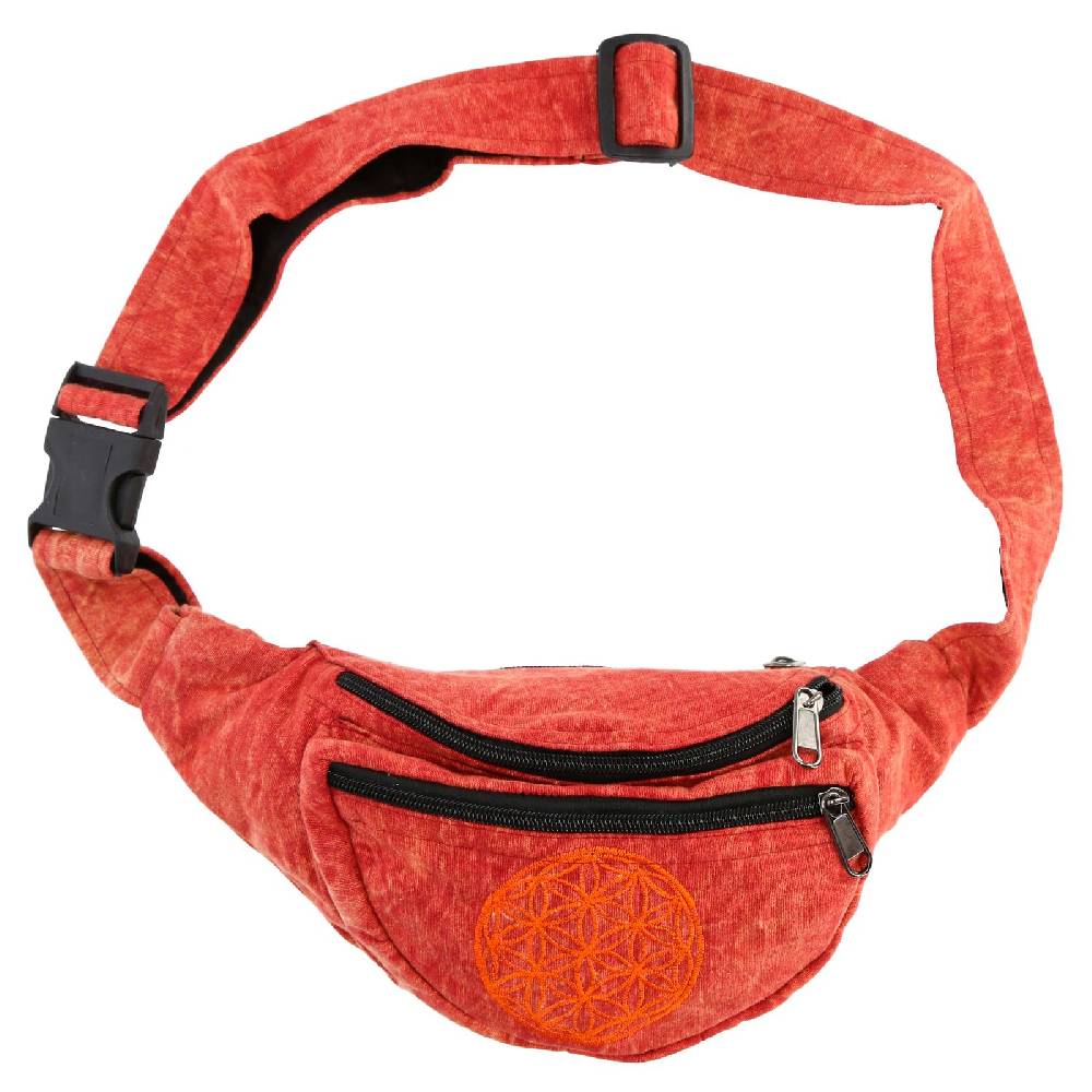Kunst Und Magie Kunst und Magie Bauchtasche Bunte Boho Goa Crossbody Schulter Gürteltasche Hüfttasche Stonewashed Unisex Lebensblume Preisnachlass