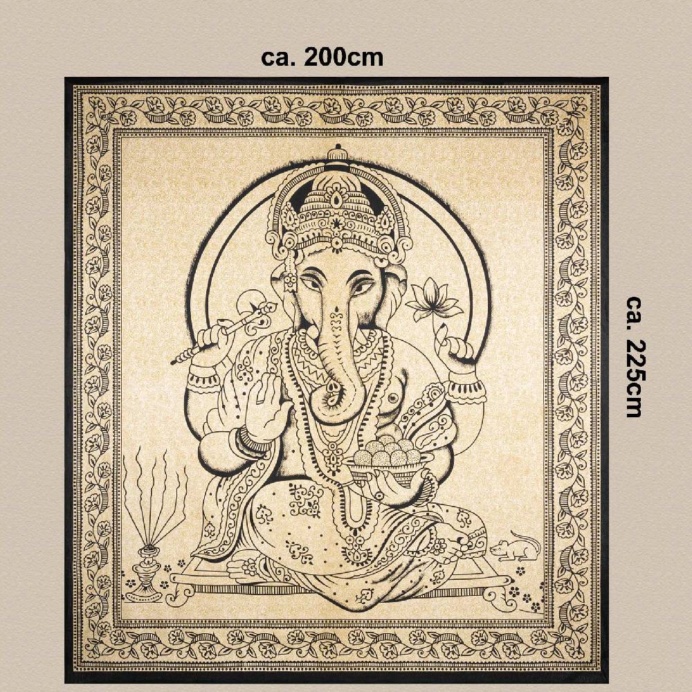 Kunst Und Magie Ganesha Dekotuch Große Tagesdecke Wandbehang Tuch Goa ca. 200 x 225 cm Kostenloser Versand international