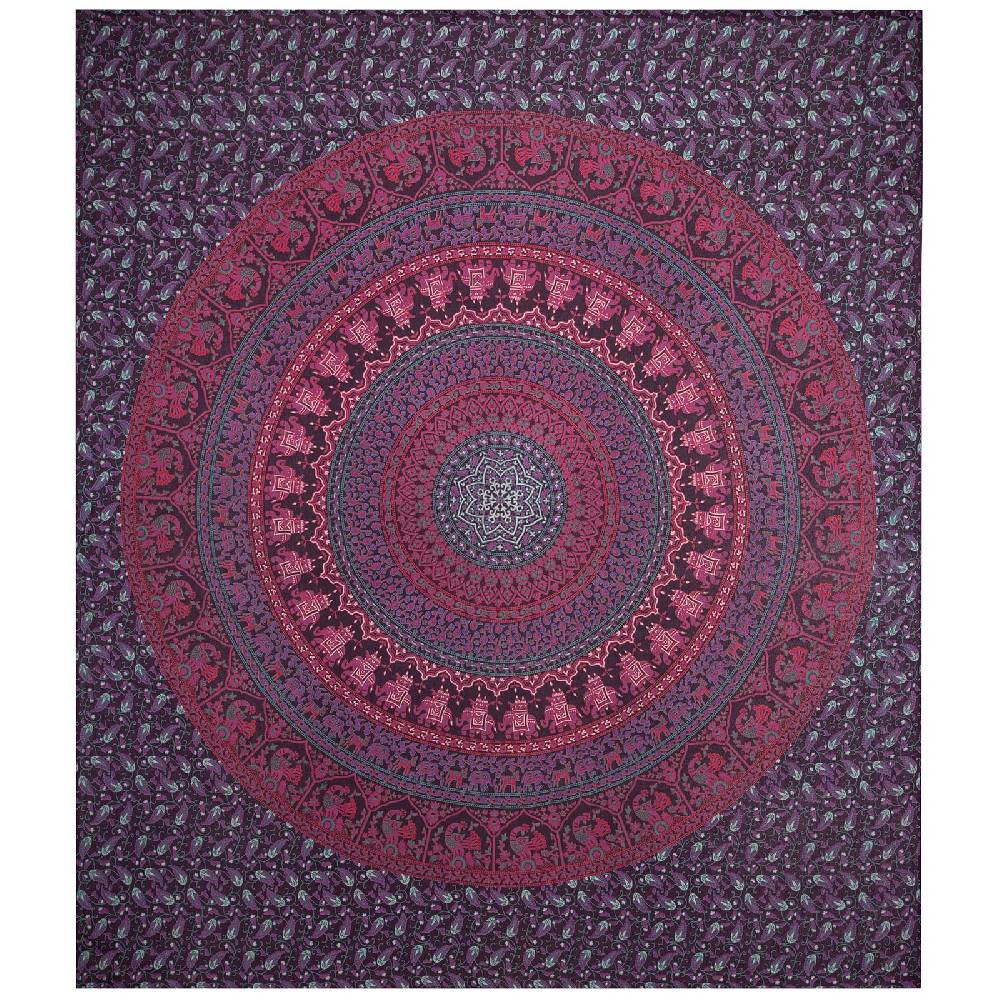 Kunst Und Magie Tagesdecke Wandbehang Mandala Deko Tuch Indisch Elefant XL ca. 200 x 230cm 50% Rabatt für begrenzte Zeit
