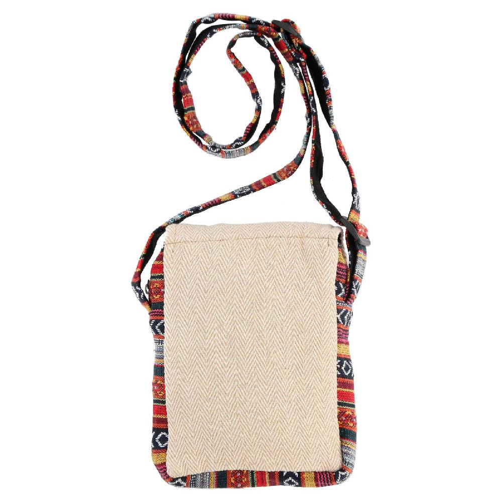 Kunst Und Magie kleine Hanf Schultertasche Hippie Handtasche Goa Tasche mit Schulterriemen Damen Herren im Angebot