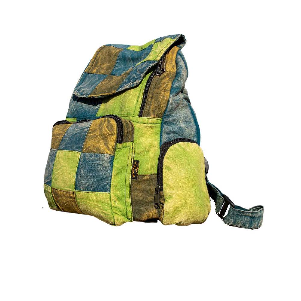 Kunst Und Magie Kunst und Magie Bunter Hippie Rucksack "No Waist" Stonewashed Nepal Fair M Schlussverkauf