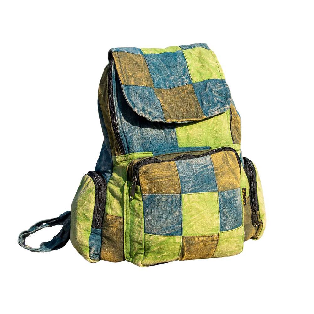 Kunst Und Magie Kunst und Magie Bunter Hippie Rucksack "No Waist" Stonewashed Nepal Fair M Schlussverkauf