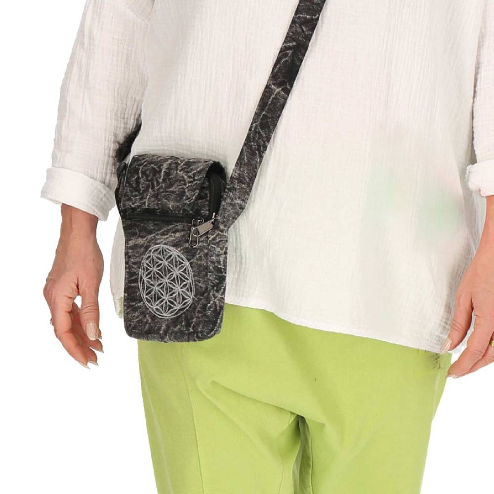 Kunst Und Magie Passportbag Handytasche Brustbeutel Schultertasche Hippie Handtasche Goa Tasche mit Schulterriemen Fabrikverkauf