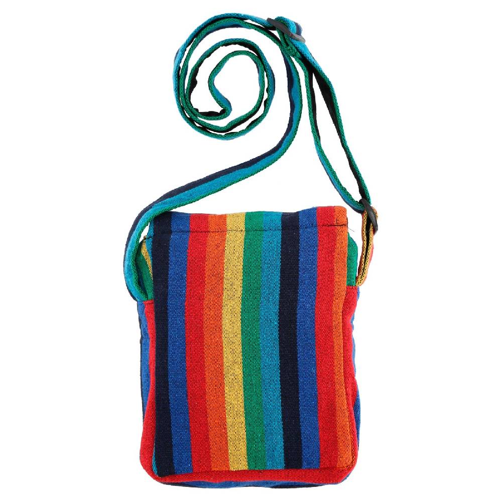 Kunst Und Magie kleine Regenbogen Schultertasche Hippie Handtasche Goa Tasche mit Schulterriemen Damen Herren Rainbow Meist gekauft