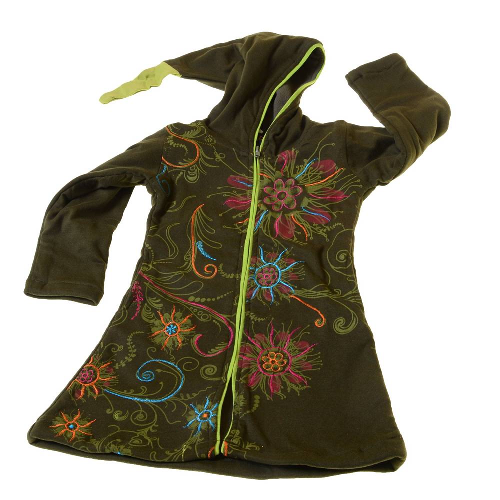 Kunst Und Magie Kinder Hippie Jacke mit Zipfelkapuze Goa Psy Wichtel Fantasy Flowers Heißer Verkauf