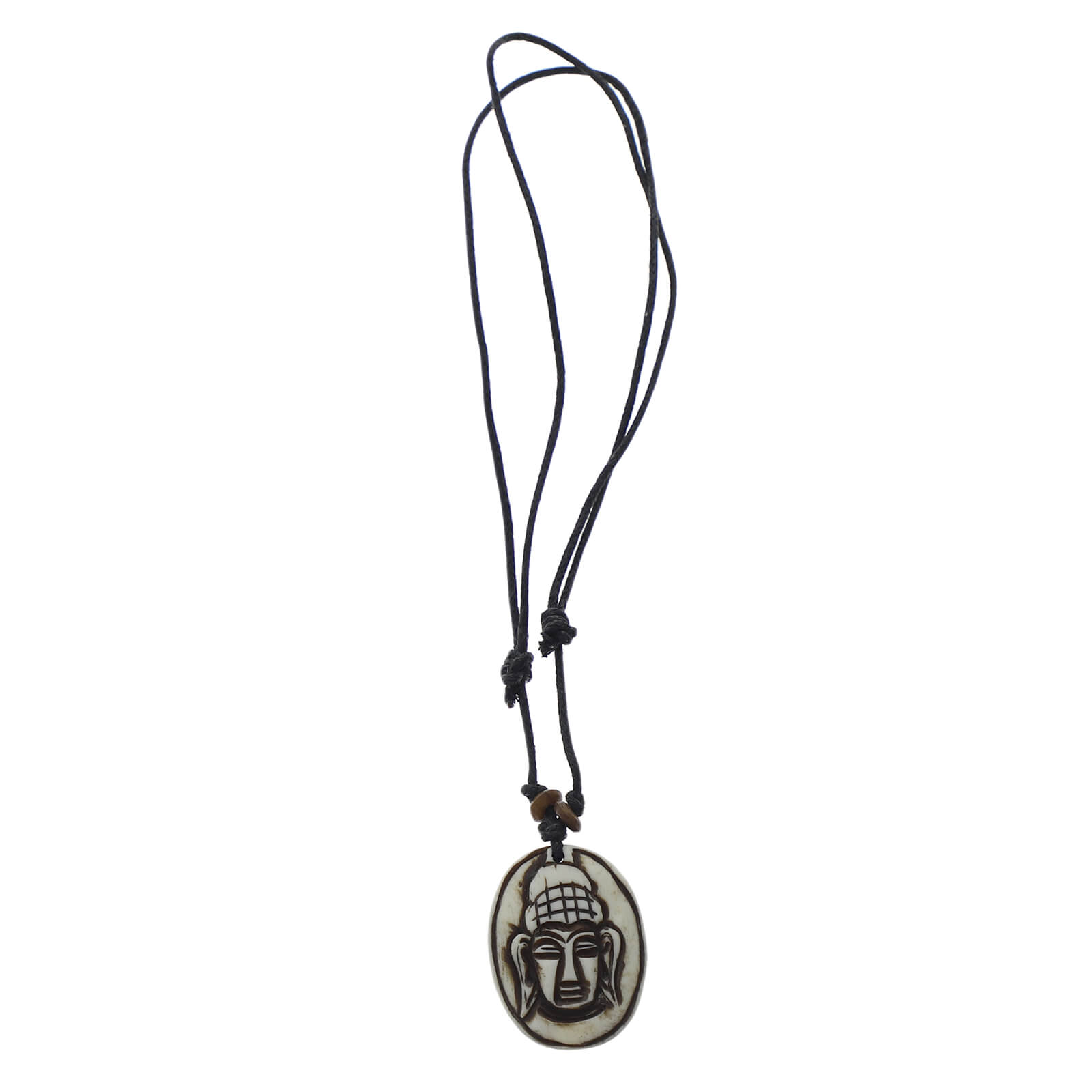 Kunst Und Magie Buddha Talisman Amulett heller Anhänger mit verstellbarem Band von Kunst und Magie Räumungsverkauf