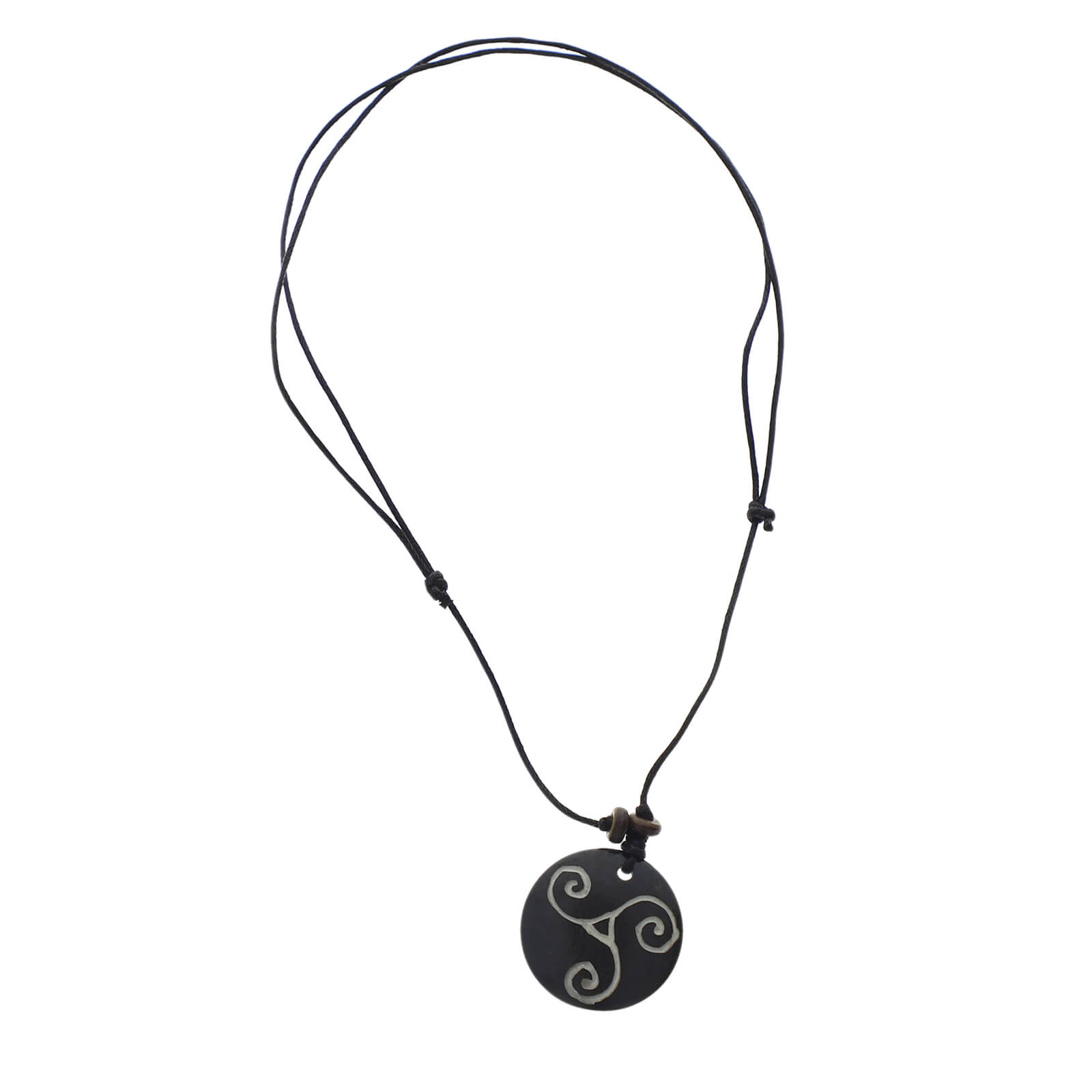 Kunst Und Magie Keltisches Triskele Dreifalt Amulett schwarz Mittelalter Celtic VIP-Rabatte