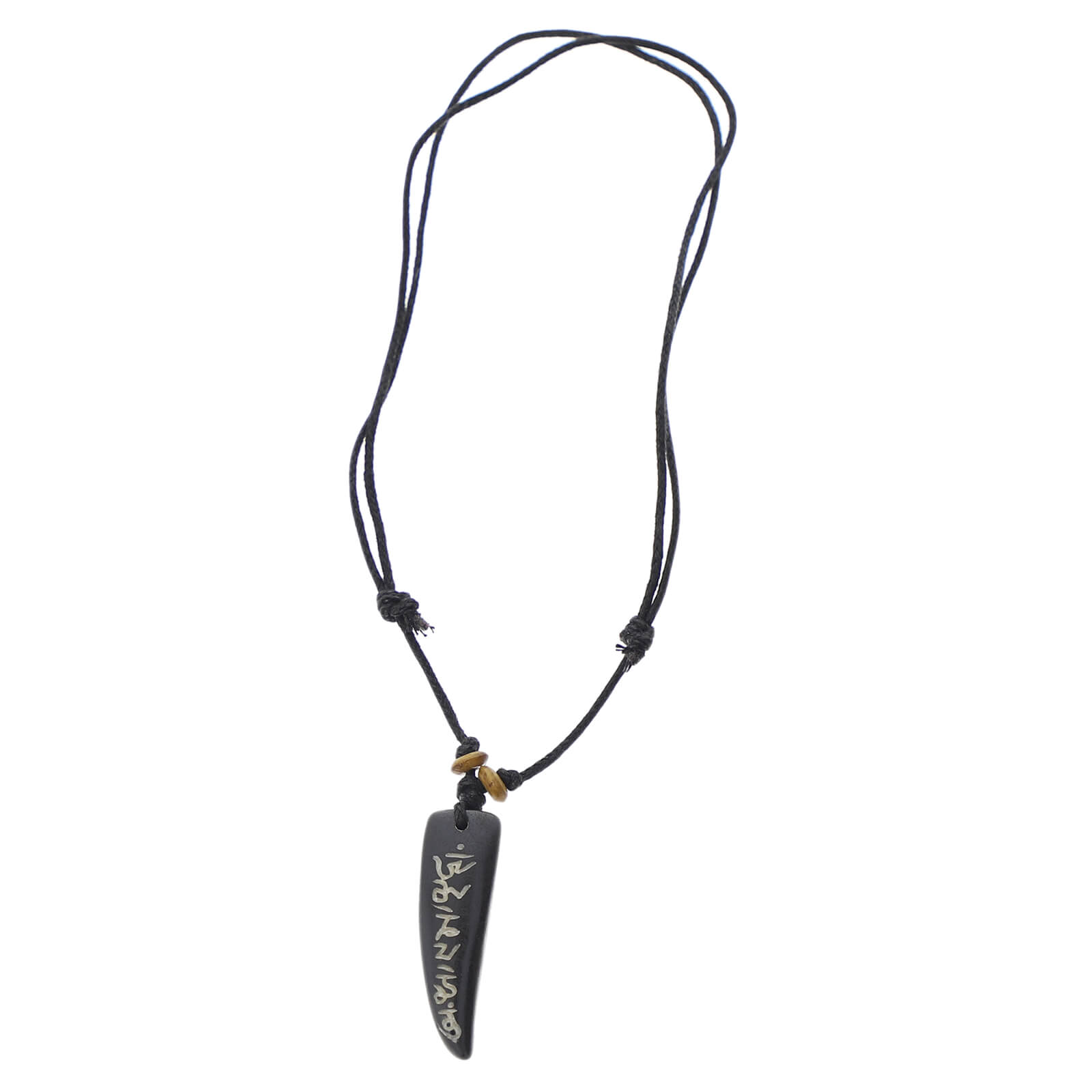 Kunst Und Magie Kunst und Magie Om Manie Padme Hum Stab Anhänger Amulett Beige ca. 3,6 cm Tiefpreis