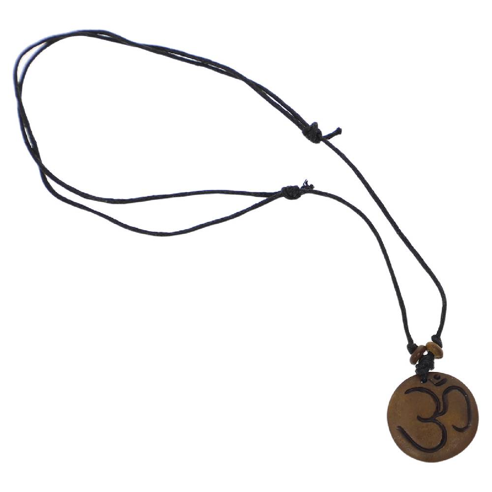 Kunst Und Magie Kunst und Magie Om Manie Padme Hum Amulett Braun ca. 3,5 cm Letzte 3 Tage