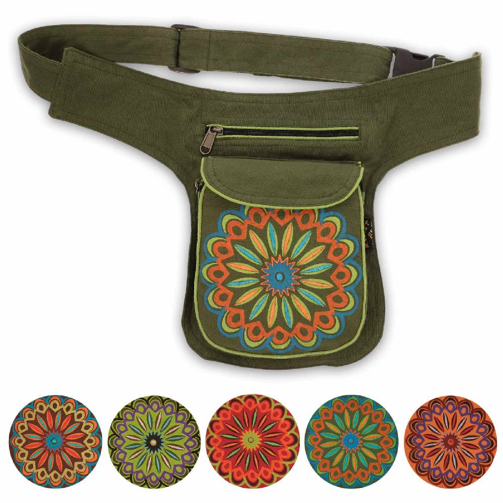 Kunst Und Magie Bauchtasche Hüfttasche Mandala Gürteltasche Festivaltasche Sidebag Hippie Goa Neueste Stile