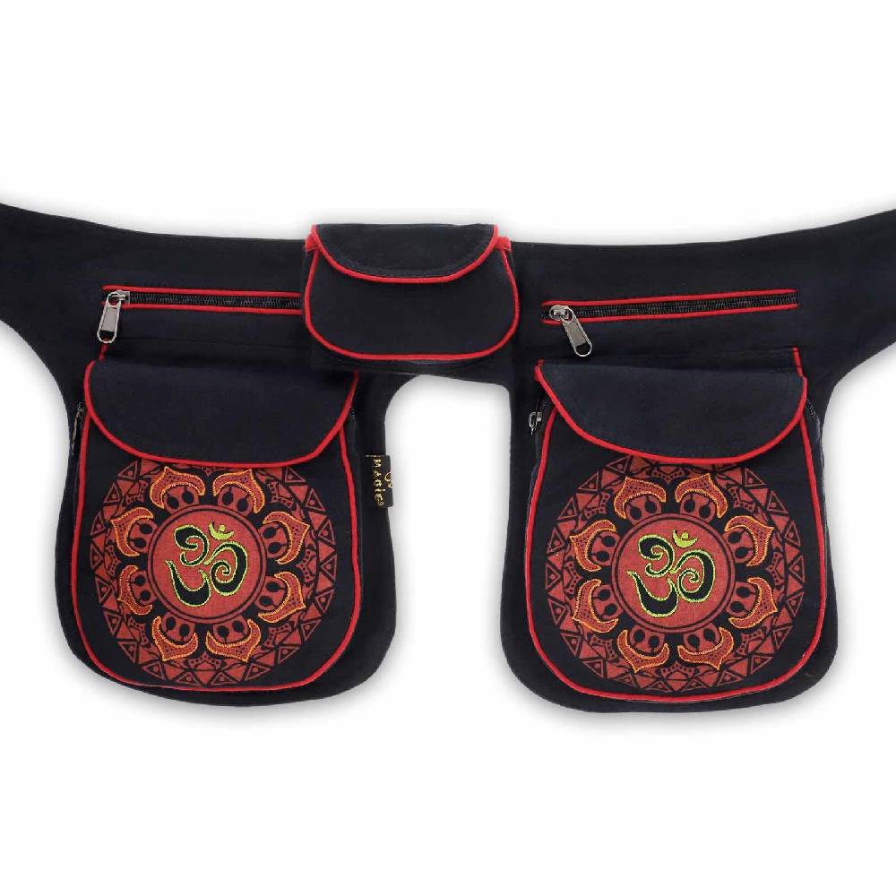 Kunst Und Magie KUNST UND MAGIE OM Mandala Doppel Bauchtasche Hüfttasche Mandala Gürteltasche Festivaltasche Sidebag Letzte 2 Tage