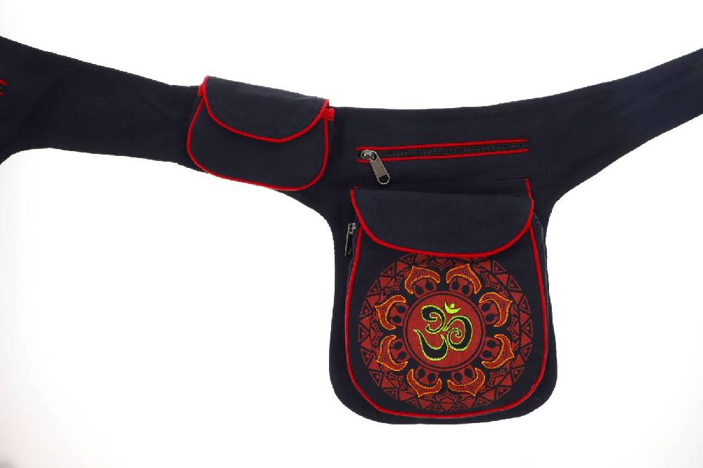 Kunst Und Magie KUNST UND MAGIE OM Mandala Doppel Bauchtasche Hüfttasche Mandala Gürteltasche Festivaltasche Sidebag Letzte 2 Tage