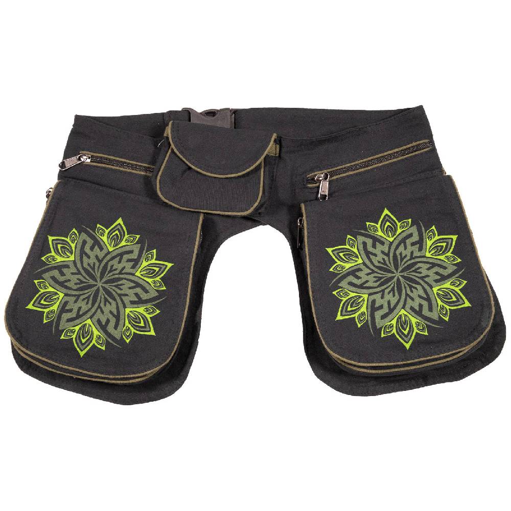 Kunst Und Magie KUNST UND MAGIE Damen Doppelte Bauchtasche Hüfttasche Mandala - Goa Gürteltasche Festivaltasche Hipbag Sidebag Bis zu 55% Rabatt