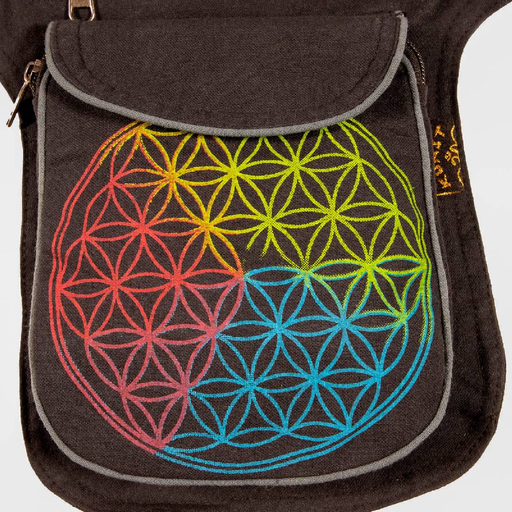 Kunst Und Magie KUNST UND MAGIE Bauchtasche Blume des Lebens Gürteltasche Festivaltasche Sidebag Discount Store für neue Produkte