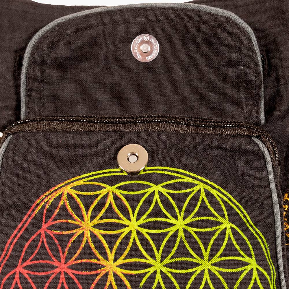 Kunst Und Magie KUNST UND MAGIE Bauchtasche Blume des Lebens Gürteltasche Festivaltasche Sidebag Discount Store für neue Produkte