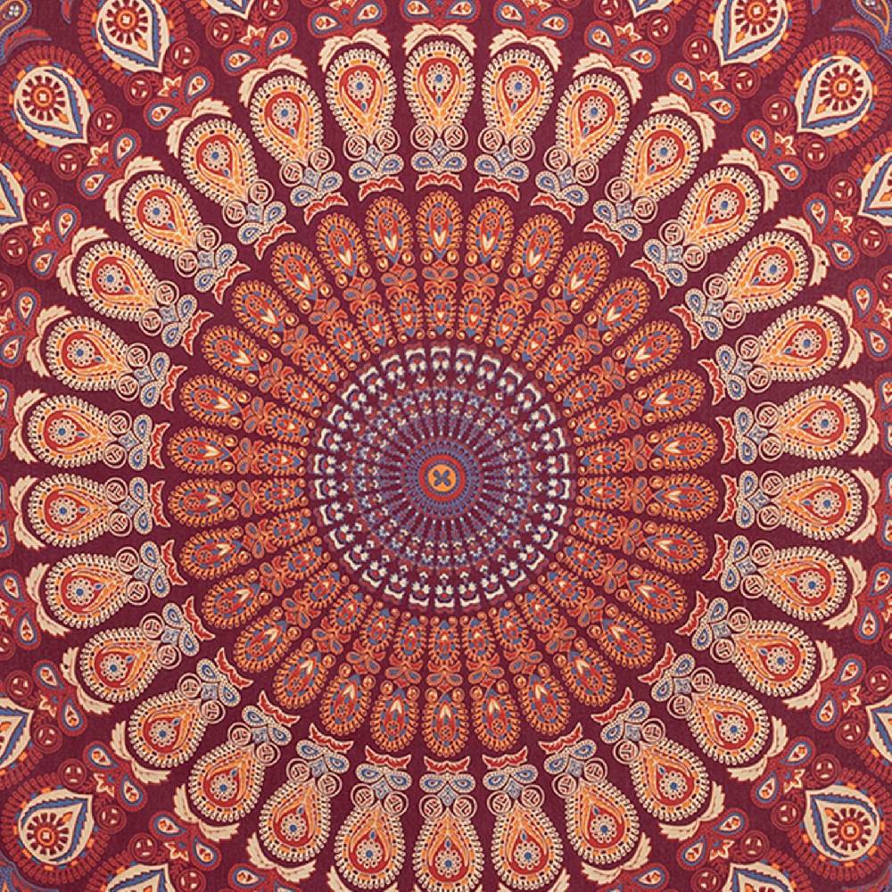 Kunst Und Magie Tagesdecke Wandbehang Mandala Deko Tuch Peacock Pfau XL ca. 200 x 230cm Top Angebot
