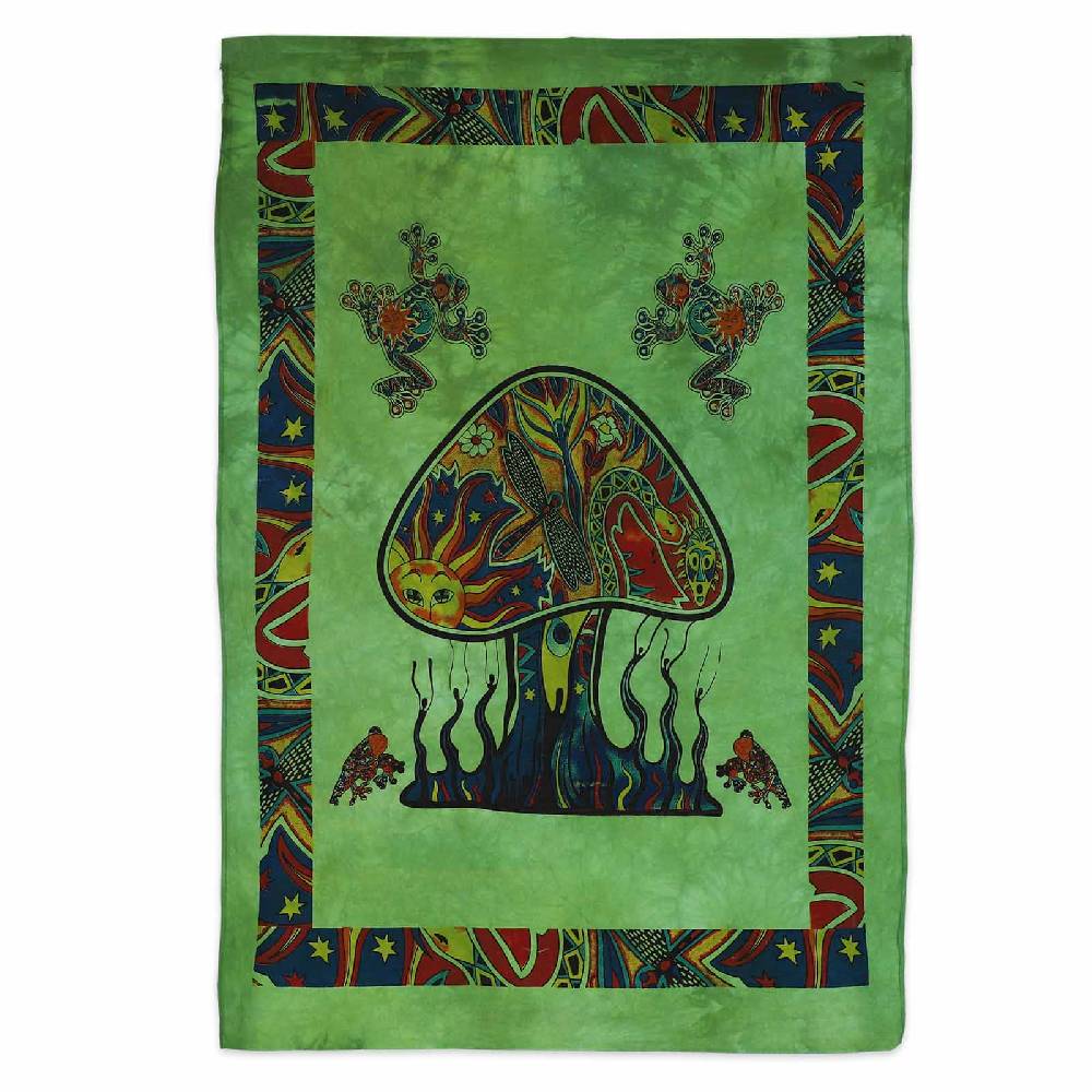 Kunst Und Magie Mushrooms Psy Goa Poster Wandbehang Deko Tuch Psychedelic Dekotuch ca. 210 x 140 cm Zeitlich begrenztes Angebot