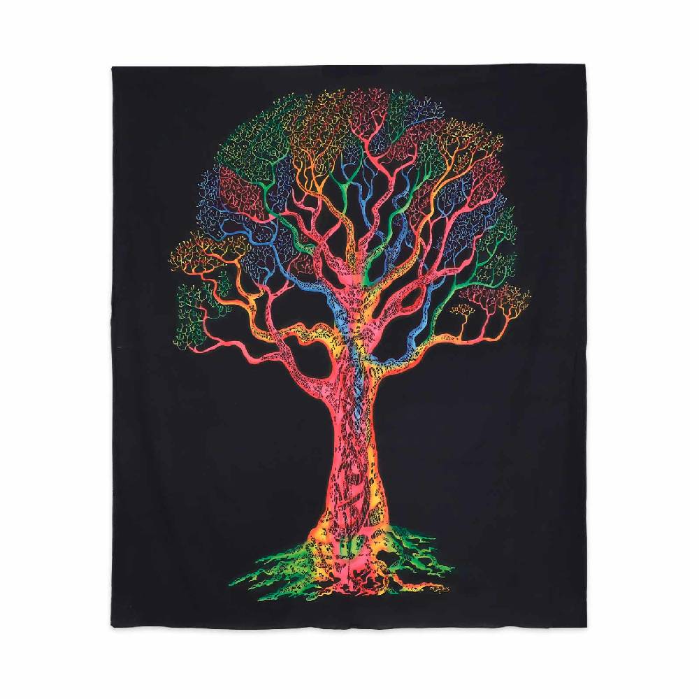 Kunst Und Magie Kunst und Magie Wandbehang Poster Dekotuch Tuch Wandteppich bunter Baum Poster ca 105 x 73 cm Exklusive Angebote