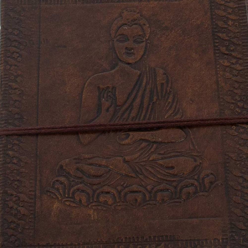 Kunst Und Magie Leder Tagebuch handgefertigt - geprägtes Notizbuch Buddha 18x13cm Blitzangebot