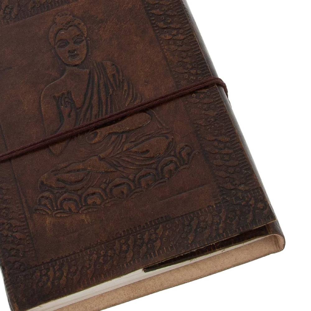 Kunst Und Magie Leder Tagebuch handgefertigt - geprägtes Notizbuch Buddha 18x13cm Blitzangebot