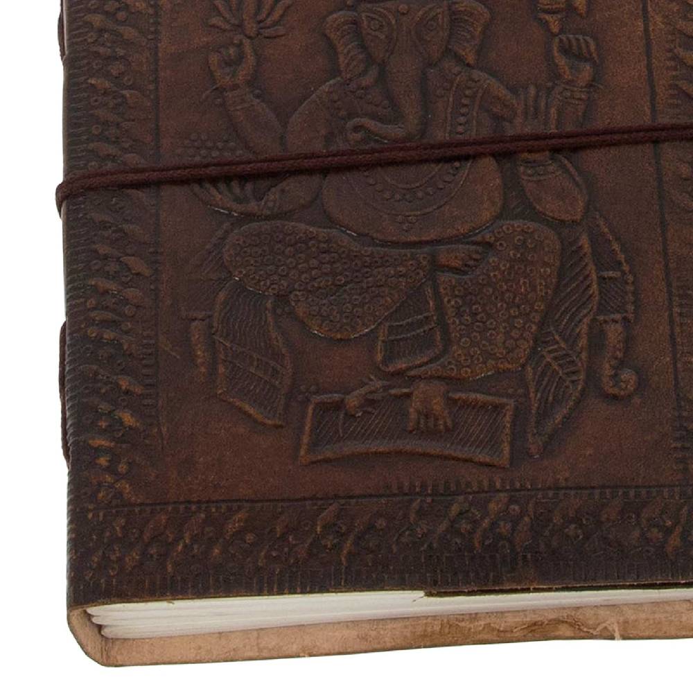 Kunst Und Magie Leder Tagebuch handgefertigt - geprägtes Notizbuch Lord Ganesha 18x13cm Große Rabatte