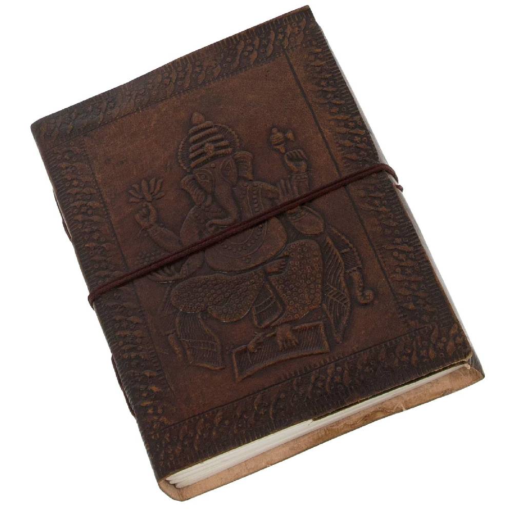 Kunst Und Magie Leder Tagebuch handgefertigt - geprägtes Notizbuch Lord Ganesha 18x13cm Große Rabatte
